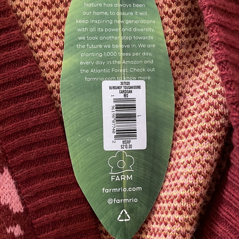 NWT FARM RIO Tucanissimo Cardigan - Picture 7 of 10